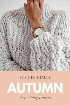 Autumn Knitting, Fall Knitting Patterns, Knitting Patterns Free Sweater, Lucet, Fall Knitting, Chunky Knitting Patterns, Chunky Knitting, Free Knitting Patterns, Dress Tutorials