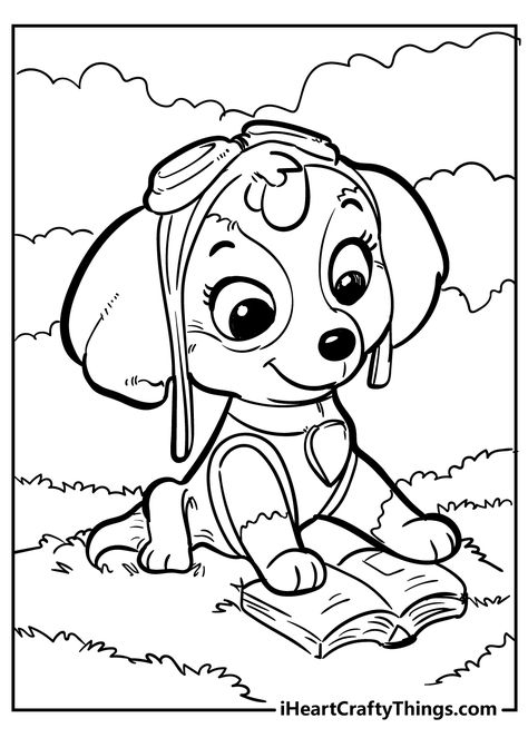 Paw Patrol Coloring Pages (Updated 2021) Sky Paw Patrol, Imprimibles Paw Patrol, Paw Patrol Printables, Paw Patrol Girl, Skye Paw, Paw Patrol Coloring, Paw Patrol Coloring Pages, Dog Coloring Page, Dinosaur Coloring Pages