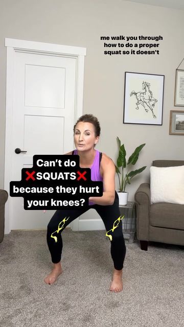 Megan | Personal Trainer, Nutrition Coach, CSCS on Instagram: "[💥Watch til the end!] “Nobody has ever taken the time to teach me how to do squats properly. These don’t hurt my knees anymore - thank you so much for this!” 👆This is one of the most common comments I receive in the first couple days of my Jumpstart 30 course. Squats get such a bad rap, but it’s one of the most fundamental moves you do all day long. 👉You squat to get in and out of chairs, you squat to get out of bed, you squat to sit on the toilet🚽… if you want to maintain your function for as long as possible, then working on your squats better be part of that equation. Let just make sure you’re doing them properly so you’re not fearful about them anymore 😉  ✅Watch this video several times and practice this, especially How To Properly Do A Squat, Squat For Beginners, How To Do Squats, How To Squat Properly, Wall Squat, Weighted Squats, Squat Workout, Get Out Of Bed, Nutrition Coach