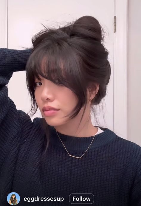 Cute Bangs Haircut, Bangs Haircut Ideas, Haircut Ideas Trendy, Trendy Bangs, Bangs Haircut, Cute Bangs, Bangs Hairstyle, Long Hairstyle, Tutorial Ideas