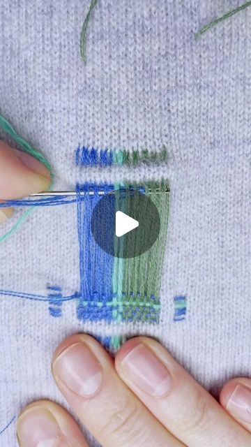 Creative Darning Ideas, Visible Mending Sweatshirt, Repair Holes In Clothes Embroidery, Sewing Repairs, Earth Month, Garment Workers, Make Do And Mend, Stitch Clothes, Visible Mending