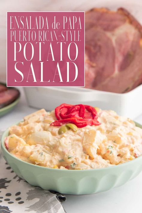 Puerto Rican Potato Salad, Potato Salad With Apples, Spanish Potatoes, Best Potato Salad Recipe, Potatoe Recipes, Salad With Apples, Potato Salad Dressing, Thanksgiving Foods, Potato Salad With Egg