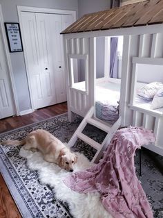 Low Loft House Bed, Diy Toddler Bed Girl, Fun Toddler Bed, Toddler Bed In Parents Room, Toddler Cabin Bed, Artwork For Toddlers, Girls Cabin Bed, Girl Toddler Bed, Toddler Bed Diy