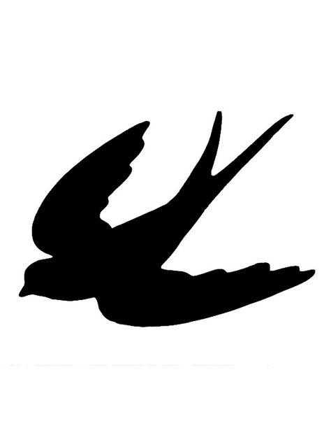 Free printable Swallow stencils and templates Swallow Template Free Printable, Swallow Template, Animal Stencils Printables Free, Bird Template Printable Free Pattern, Swallow Silhouette, Swallow Pattern, Bird Outline, Easy Bird, Bird Template