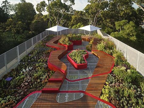 Terrasse Design, Living Roofs, Terrace Design, Rooftop Garden, Roof Garden, Rooftop Terrace, Green Roof, Urban Landscape, Outdoor Design