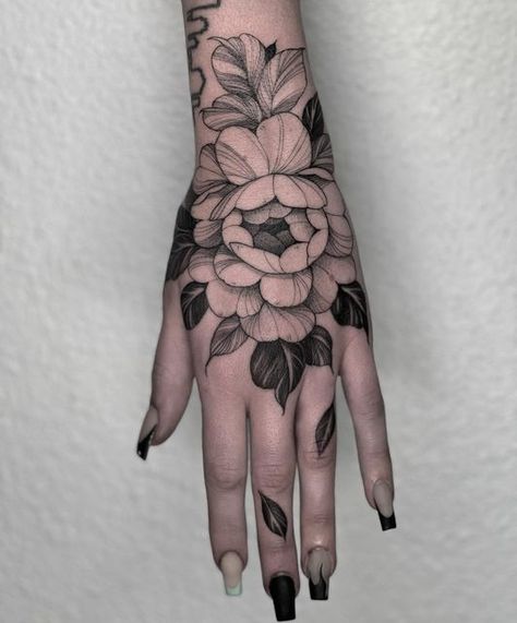 🥀MICHAEL TA 🥀 on Instagram: "Love doing hands @artisticgrindtattoo" Tattoos With Meaning Unique, Flower Tattoos Designs, Beautiful Flower Tattoos, Peonies Tattoo, Tattoos Designs, Flower Tattoo Designs, With Meaning, Tattoos With Meaning, Flower Tattoos