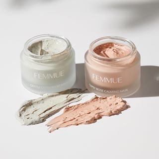 FEMMUE (@femmue) • Instagram photos and videos Clay Mask Photography Ideas, Clay Mask Product Photography, Clay Mask Photoshoot, Face Mask Product Photography, Clay Mask Photography, Clay Mask Packaging, Skin Care Photoshoot, Skincare Flatlay, Mask Photoshoot