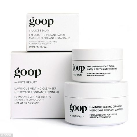 Marketing queen: Gwyneth is bundling two Goop products (the Luminous Melting Cleanser and Exfoliating Instant Facial) she used to prep her face to go without make-up for $185 Goop Glow, Skin Detox, Juice Beauty, Glow Kit, Skin Food, Beauty Awards, Soften Skin, Better Skin, Beautiful Skin