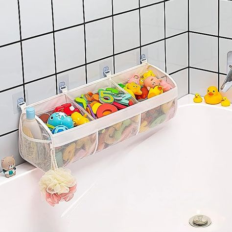 Amazon.com: Austion Original 3 Compartment Horizontal Large Openings Bath Toy Organizer for Tub, Capacity Upgrade Bath Toy Storage and Holder, Bathtub Toy Holder for Easy Access and Sorting of Toys. : Toys & Games Bathtub Toy Storage, Bath Toy Organizer, Bath Toy Storage, Bath Toy Organization, Bathroom Toys, Tub Toys, Bath Toys For Toddlers, Bathtub Toys, Toy Organizer