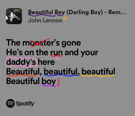 :D Beautiful Boy John Lennon, Spotify Edit, John Lennon Lyrics, Paper Girls, Marvel Dr, Music Nerd, Rap Lyrics Quotes, Mandela Catalogue, Spotify Lyrics