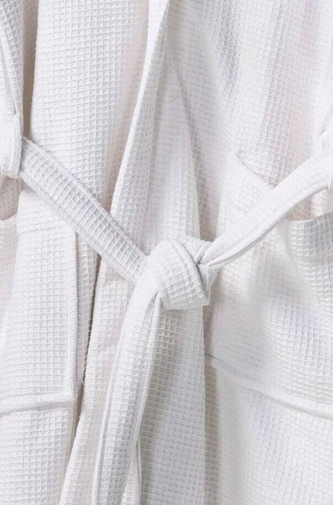 Waffle Weave:  The defining feature of a waffle bathrobe is its waffle-weave texture. This weave creates a pattern of raised squares or rectangles on the fabric's surface. The waffle texture not only adds aesthetic appeal but also helps the robe absorb moisture quickly and provide ventilation, ensuring you stay comfortable. Comfort:  Waffle bathrobes are known for their comfort. The waffle weave adds a cushioning effect against your skin, and the soft, absorbent fabric ensures you stay dry and w Waffle Bathrobe, Waffle Weave, Dressing Gown, A Pattern, Pure Cotton, Gowns Dresses, Waffles, Mens Accessories, Bath