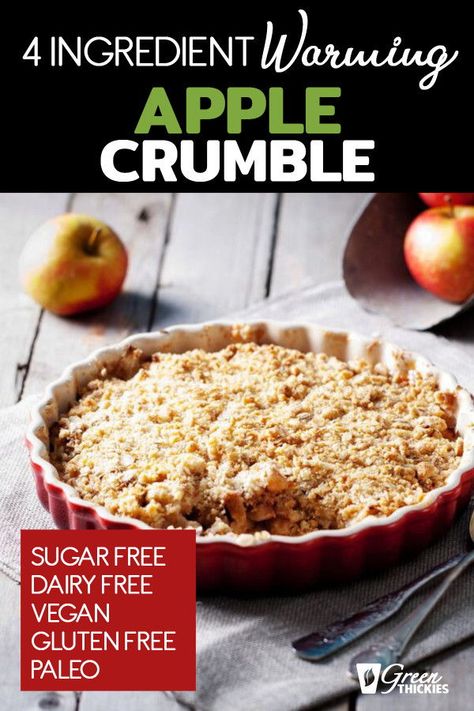 Green Apple Recipes, Apple Recipes Easy Healthy, Gluten Free Apple Recipes, Gluten Free Apple Crumble, Vegan Crumble, Healthy Apple Crumble, Apple Recipes Healthy, Easy Apple Crisp Recipe, Apple Crumble Recipe