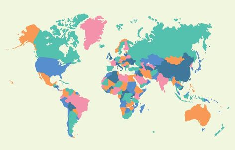 Cute World Map, Geography Themes, Modern World Map, Geography Map, Mac Wallpaper, Color Pastel, Pastel Background, Aesthetic Colors, Colored Paper