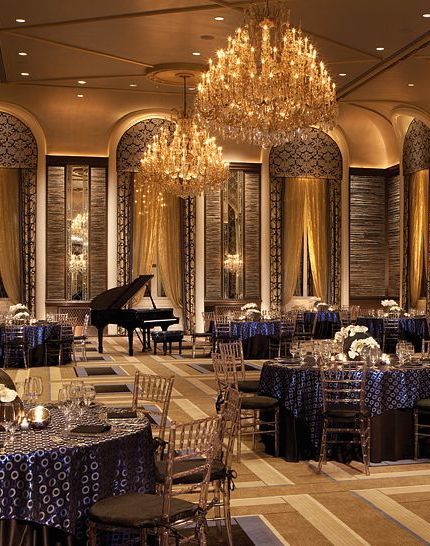 The Ballrooms is grand for large events. We feature a classy look, incorporating dark and warm colors. Waldorf Astoria New York, Ballroom Design, Astoria New York, Function Hall, Hotel Ballroom, Hall Interior Design, New York Hotels, Landmark Buildings, Hall Interior