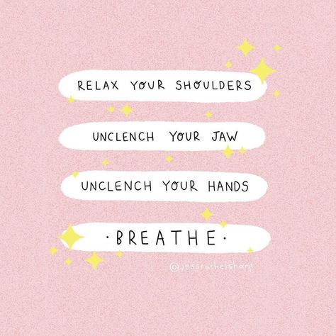 Unclench Your Jaw, Action For Happiness, Jaw Clenching, Meditation Benefits, Kids Journal, Empowerment Quotes, Meditation Quotes, Self Reminder, Just Breathe