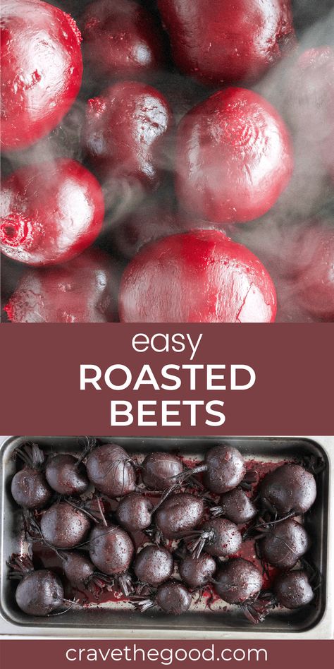 This easy recipe will show you how to roast beets in the oven. It's a simple kitchen hack for roasting whole beets with a minimal amount of work! Steamed Beets, How To Roast Beets, Beets Roasted, Roast Beets, Roasted Beets Recipe, Roasting Beets In Oven, Kitchen Hack, Fresh Beets, Beet Recipes