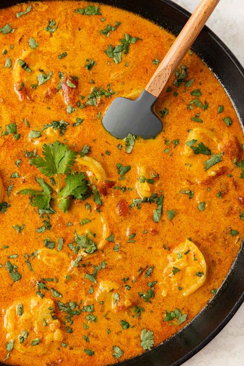 Chicken And Shrimp Curry Recipe, Coconut Milk Indian Recipes, Shrimp Curry Coconut Milk, Shrimp Curry Soup Coconut Milk, Shrimp Coconut Curry Recipe, Indian Shrimp Curry Recipe, Pumpkin Shrimp Curry, Coconut Shrimp Curry Indian, Indian Coconut Soup