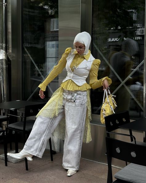 so! this is my first example of how i usually dress in summer: interesting bottom, light shirt with cool sleeves, light vest and skirt just for layering purposes and some accessories! it was 28C degrees today and it was pretty comfortable for me to wear this <3 i hope this summer brings you only positive and happiness, besties💛 Bottom Light, Cool Sleeves, In Summer, This Summer, Layering, I Hope, Bring It On, Skirt, How To Wear