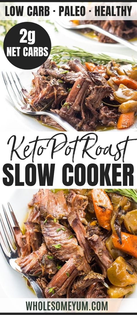 Keto Low Carb Pot Roast Slow Cooker Recipe Gluten Free Crock Pot Roast, Keto Pot Roast Oven, Roast Keto Crockpot, Low Calorie Pot Roast Slow Cooker, Keto Beef Roast Instant Pot, Pot Roast Low Carb, Keto Dinner Recipes Crock Pot Low Carb, Roast Beef Keto Recipes, Clean Roast Recipe