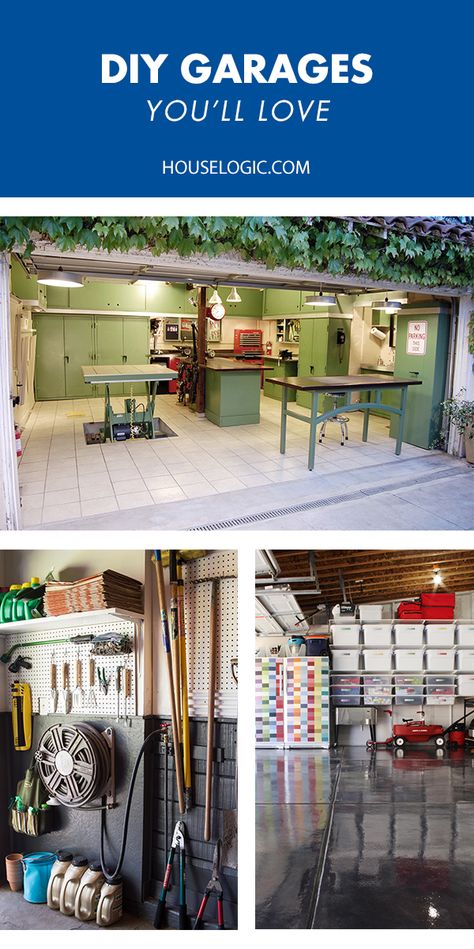 Garage organization ideas and storage solutions that will totally transform your garage into a cool space while solving your storage problems. Garage Organization Ideas, Garage Organize, Garage Remodel, Revere Pewter, Decor Ikea, Garage Shed, Garage Makeover, Garage Storage Organization, Garage Shop