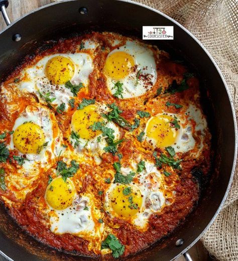 Eggs With Tomato Chutney (also Known As Shakshuka) Avocado Egg Recipes, Halaal Recipes, Shakshuka Recipe, Shakshuka Recipes, Wheat Free Recipes, Tomato Chutney, Chutney Recipes, Food Categories, Breakfast Brunch Recipes