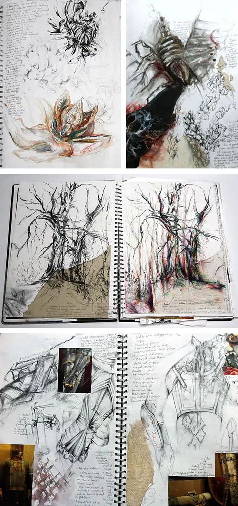 A Level Textiles: Beautiful Sketchbook Pages A Level Textiles Sketchbook, Sketchbook Layout, Textiles Sketchbook, A Level Textiles, Some Drawings, Gcse Art Sketchbook, Observational Drawing, Artist Sketchbook, Have Inspiration