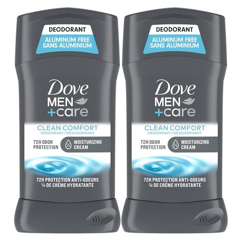 DOVE MEN + CARE Deodorant Stick Moisturizing Deodorant For 72-Hour Protection Clean Comfort Aluminum Free Deodorant For Men, 3 Ounce (Pack of 2) Deodorant For Sensitive Skin, Deodorant For Men, Deodorant Stick, Dove Men Care, Dove Men, Men Care, Care Products, Deodorant