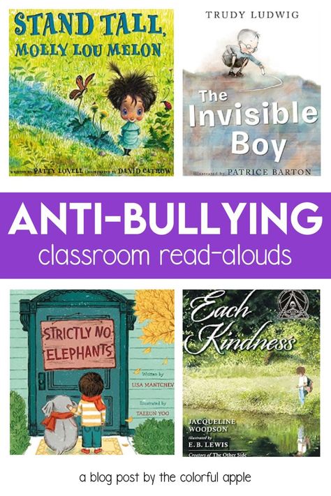 Check out these anti-bullying books to read aloud! The picture books are perfect for the elementary classroom. Each book comes with an interactive read aloud lesson plan to help your students with important social emotional learning skills. Reading Engagement Strategies, The Invisible Boy, Interactive Read Aloud Lessons, Prevention Month, Interactive Read Aloud, Kindergarten Books, Learning Skills, Read Aloud Books, Read Alouds