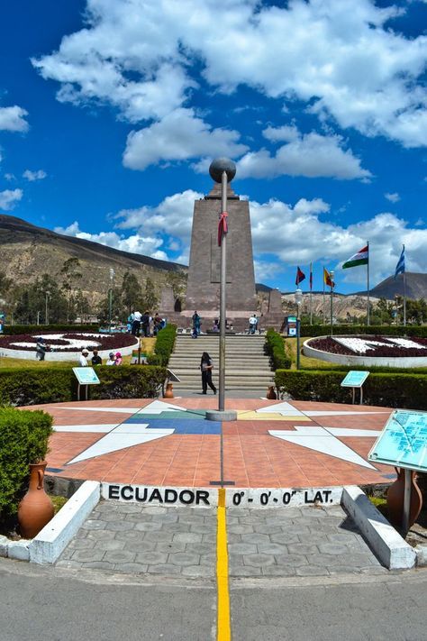 Mitad del Mundo, "The Equator" Ecuador - Spanish for "Middle of the World" this small town outside Quito sits at Latitude 0 and is home to the Equator museum and monument. Travel Ecuador, Ecuador Travel, Quito Ecuador, International Travel Tips, Galapagos Islands, American Travel, Travel South, South America Travel, Quito