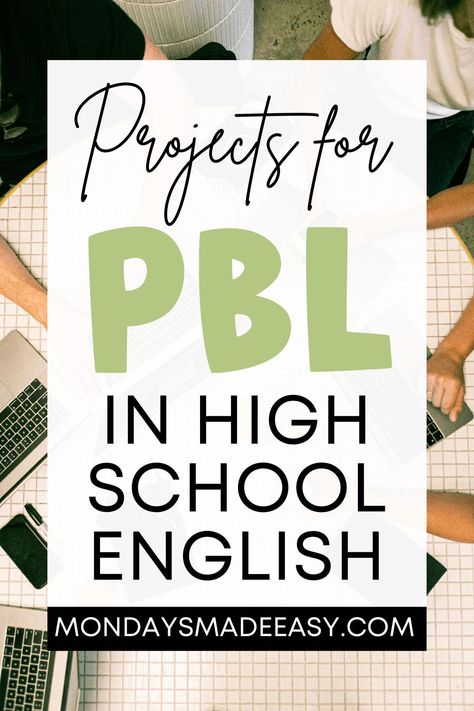 Project Based Learning High School English, Book Project Ideas High School, High School Ela Bulletin Board Ideas, High School Project Ideas, Coolest Classrooms, Project Based Learning High School, Highschool English, College Composition, Teacher Recognition