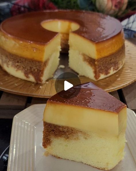 97K views · 3.3K likes | Tine's Homemade Foods on Instagram: "Easy Custard Cake" Cake And Custard, Custard Cake Recipes, Easy Custard, Pinoy Dessert, Sugar Free Brownies, Flan Cake, Filipino Dessert, Baked Custard, Homemade Foods