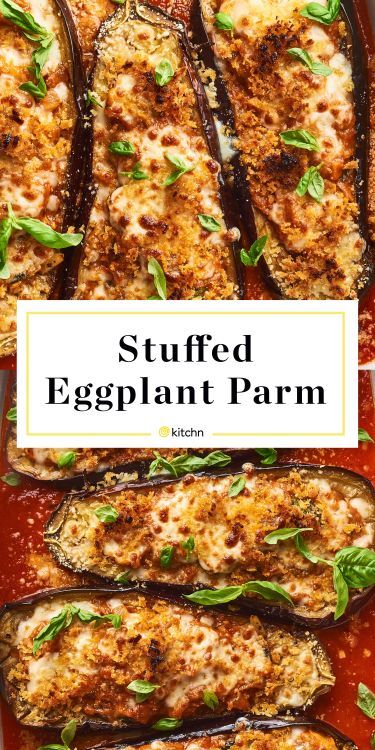 by Kelli Foster Keto Lasagne, Stuffed Vegetables, Eggplant Recipes Easy, Eggplant Recipes Parmesan, Stuffed Eggplant, Eggplant Parm, Eggplant Dishes, Eggplant Parmesan, Carb Foods