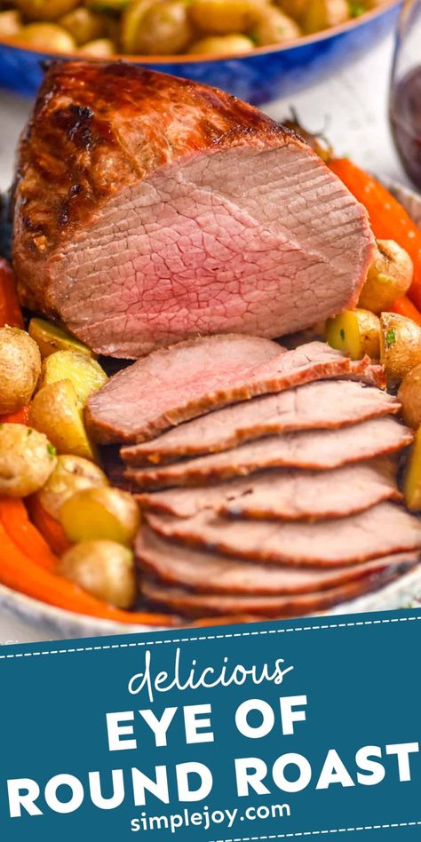 Eye Round Roast is an easy to make weekend dinner. This roast beef recipe takes very little time to prepare but the finger licking marinade makes it perfect for entertain with. Eye Round Roast, Eye Of Round Roast, Roast Beef Recipe, Eye Of Round, Simple Marinade, Thanksgiving Dinner Menu, Easy Budget, Round Roast, Roast Beef Recipes