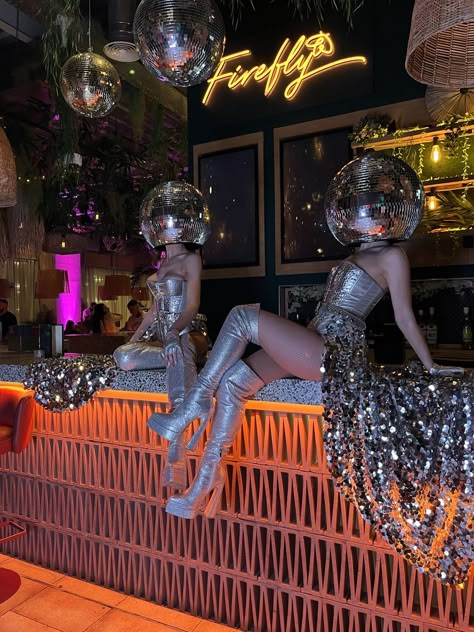 Studio 52 Party, Cosmic Disco Party, Disco Ball Photo Booth, Studio 57 Disco Outfits, Disco Wedding Party, Disco Space Party, Studio 54 Party Decor, Studio 54 Birthday Party, 90s Disco Aesthetic