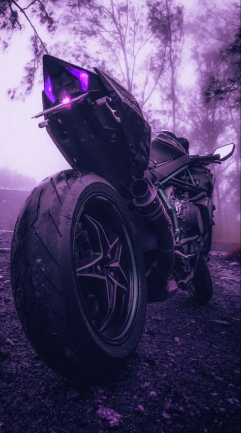 Motorcycle Guy Aesthetic, Motorcycle Aesthetic Wallpaper, Moto Rose, Pulsar 200, Uicideboy Wallpaper, Purple Motorcycle, R6 Wallpaper, Motos Kawasaki, Ninja Motorcycle