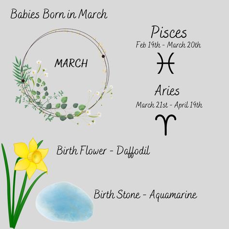 Pisces Flower Tattoo Birth Month, Birth Month Facts, Newborn Tattoo, April Name, Pisces Flower, Side Hip Tattoos, March Pisces, Aries Star Sign, March Birth Flowers