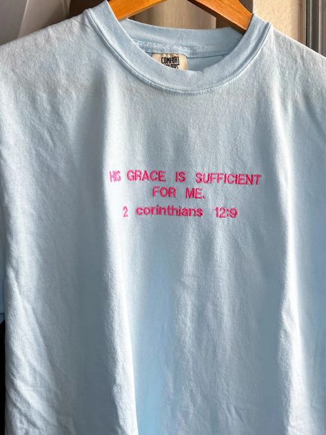 Embroidered Christian T-shirt Faith Shirt Jesus Clothes Faith Based Apparel Gift for Christian Aesthetic Bible Verse T-shirt - Etsy Cute Modest Shirts, Diy Shirt Ideas Vinyl, Cute Christian Shirts, Jesus Shirts Christian Clothing, Jesus Merch, Aesthetic Bible Verse, Jesus Apparel, Christian Outfits, Bible Shirt