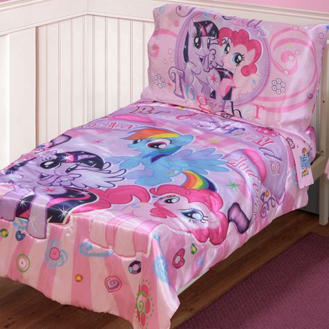 Pony Bedroom, My Little Pony Bedroom, Mlp Clothes, Girls Bedroom Sets, Kids Comforter Sets, Toddler Comforter, Makeup Toys, Toddler Bedroom Girl, Pony Pictures