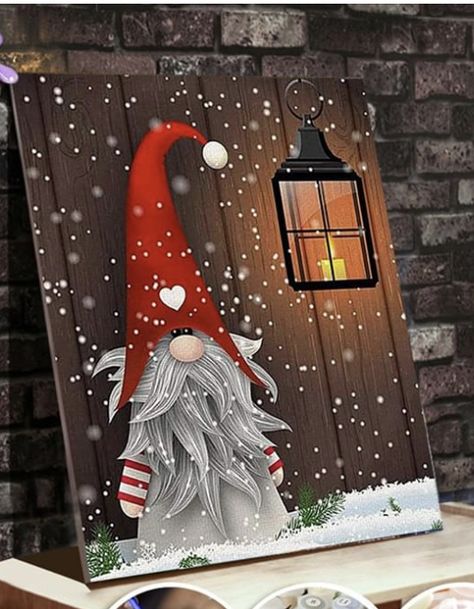 Christmas Traditional, Christmas Canvas Art, Christmas Paintings On Canvas, Christmas Arts And Crafts, Holiday Painting, Christmas Signs Wood, Christmas Wood Crafts, God Jul, Christmas Canvas