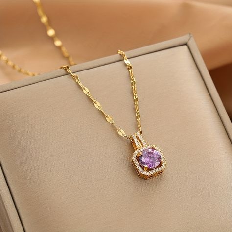 Temu kedvező áron jó termékek, új ügyfeleknek az első rendelés ingyenes szállítással Forever Necklace, Gold Necklace For Women, Tiny Necklace, Golden Necklace, Party Necklace, Zircon Jewelry, Luxury Diamonds, Gold Necklace Women, Silver Plated Necklace