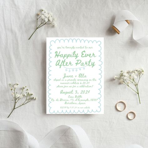 We Eloped Reception Invitations Elopement Party, After Party Invites Wedding, Elope Party Invitation, Post Wedding Invitations, We Eloped Cards, Wedding After Party Invitation, Elopment Wedding Invite, We Eloped Reception Invitations, Elopement Reception Invitations