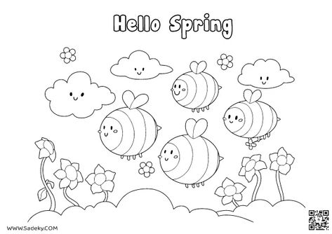 Free Spring Easy Drawings Ideas For Kids | Spring Activities | Sadeky Drawings Ideas For Kids, Easy Drawings Ideas, Spring Elements, Spring Worksheet, Spring Drawing, Dotted Drawings, Spring Coloring Pages, Bunny Drawing, Butterfly Printable