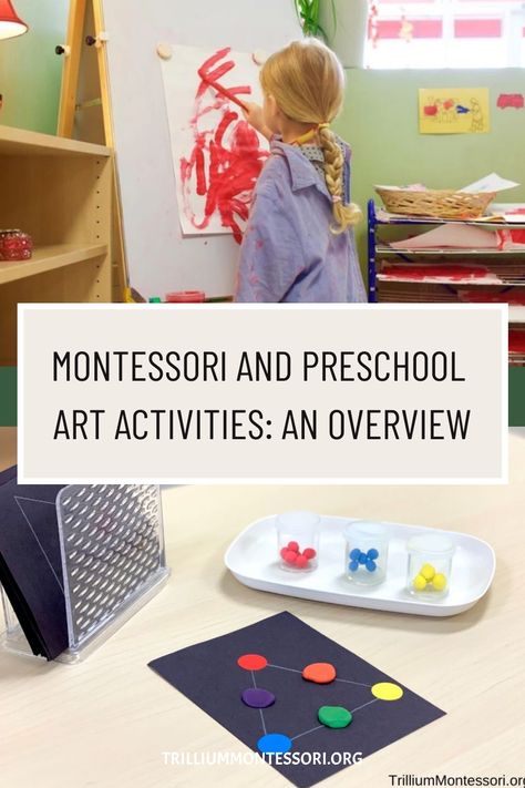 25+ ideas for developmentally appropriate preschool art activities suitable for a Montessori classroom and environment. Art Montessori Activities, Montessori Activities 3 Year, Montessori Art Activities, Montessori Kindergarten, Montessori Art, Primary And Secondary Colors, Preschool Arts And Crafts, Montessori Classroom, Preschool Art Activities