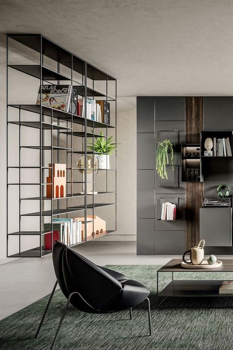 Suspended Shelves, Storage Shelving, Dream Office, Private Office, The Ceiling, Office Storage, Metal Shelves, House Entrance, Guest Bedrooms