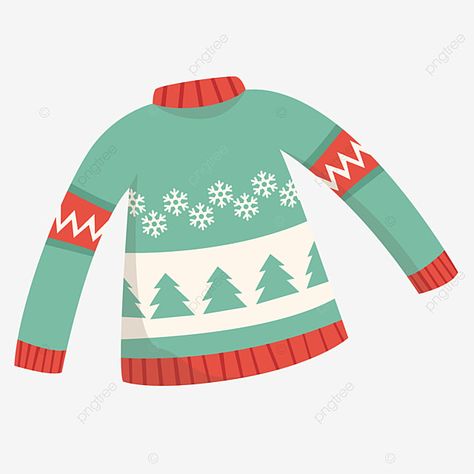 Sweater Illustration, Sweater Clipart, Sweater Png, Ugly Christmas Sweater Ornament, Cartoon Sweater, Ugly Xmas Sweater, Beautiful Logos Design, Beautiful Logos, Thrift Shop