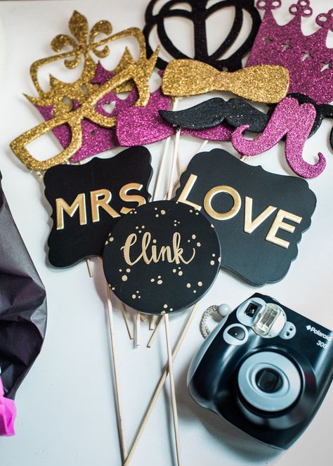 It’s easy to create your own with DIY props, a photo backdrop, and an instant camera. | Photo Booth Props and Camera | Kate Spade Bridal Shower | B. Jones Photography Photos Backdrop, Bridal Shower Props, Kate Spade Wedding, Wedding Photography Bridal Party, Kate Spade Bridal Shower, Kate Spade Bridal, Bridal Bingo, Kate Spade Inspired, Bridal Shower Photos