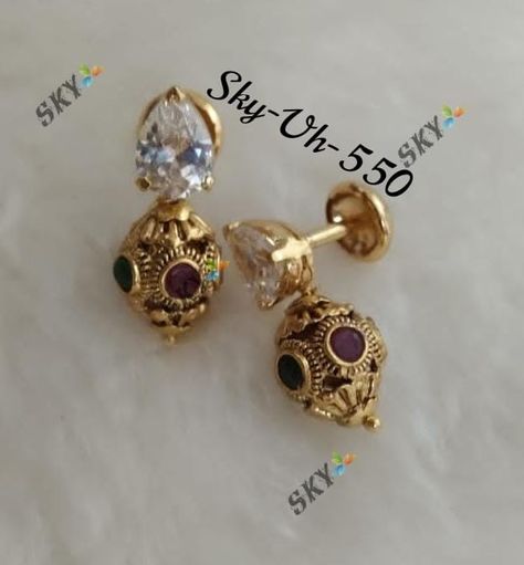 1gram Gold Earrings With Price, Antique Gold Earrings Simple, 2 Gm Gold Earrings, Small Jhumki Earrings Gold, 2 Grams Gold Earrings Designs, Gold Earrings For Kids, Small Earrings Gold, Gold Earrings Indian, Simple Gold Earrings