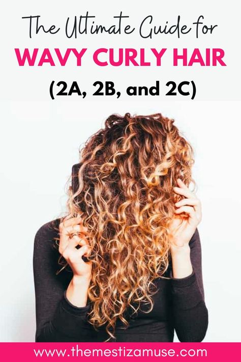 Looking for a hair care routine that works for wavy and curly hair types? Check out this guide to learn about the best products and techniques for defining 2A-2C curls and waves. Discover how to keep your hair hydrated and healthy with the Curly Girl Method. Cute Hairstyles For Naturally Wavy Hair, Best Haircut For 2c Curls, Best 2c Curly Hair Products, C2 Curly Hair, Medium Length 2c Haircut, Wavy Curly Hair Products, Defined Waves Hair, Curly Girl Method Uk, Order Of Curly Hair Products