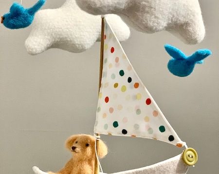 SweetBauerKnits - Etsy.de Lake Theme Nursery, Golden Retriever Nursery, Puppy Nursery Theme, Sailboat Nursery, Lake Theme, Sea Nursery, Neutral Nursery Decor, Gender Neutral Nursery Decor, Fiber Sculpture