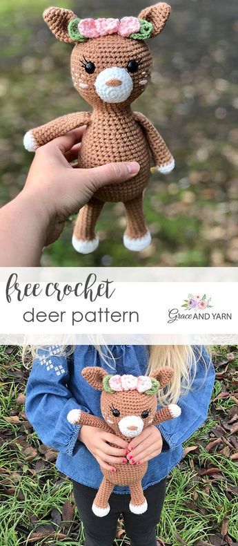 Crochet Deer, Deer Fawn, Crochet Geek, Deer Pattern, Diy Bricolage, Crochet Amigurumi Free Patterns, Crochet Amigurumi Free, Crochet Animal Patterns, Amigurumi Free